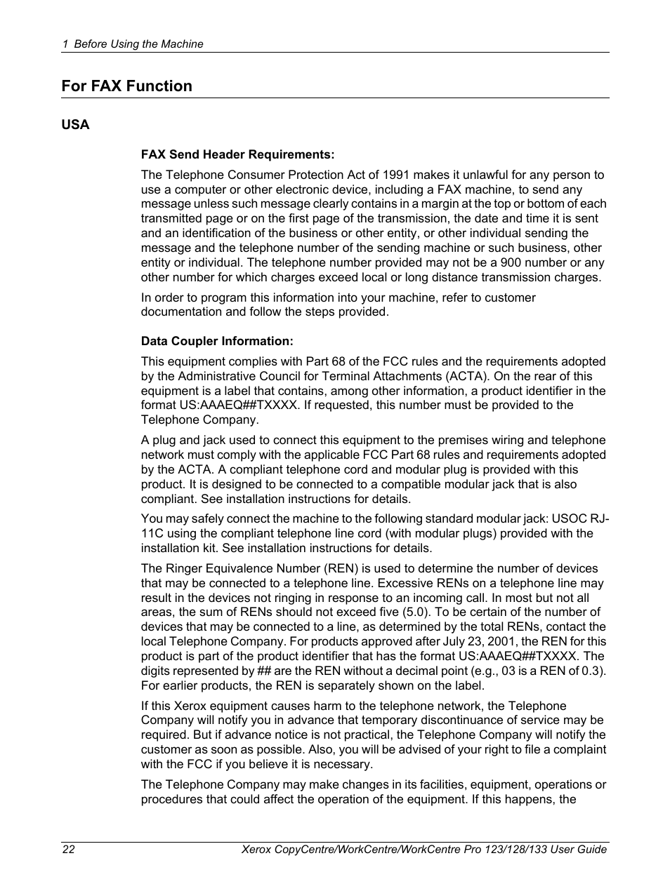 For fax function | Xerox 604P18057 User Manual | Page 22 / 364