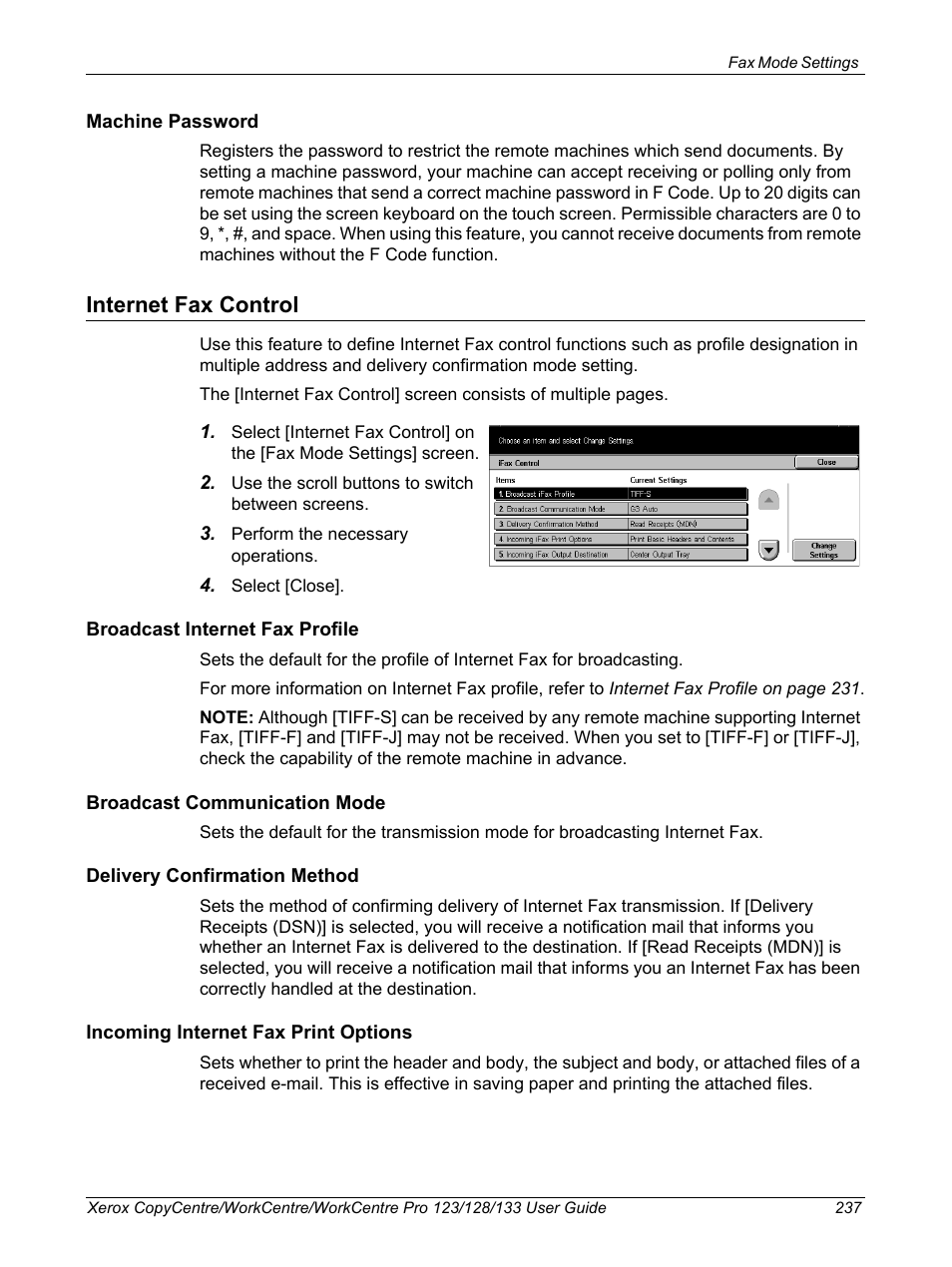 Internet fax control | Xerox 604P18057 User Manual | Page 237 / 364