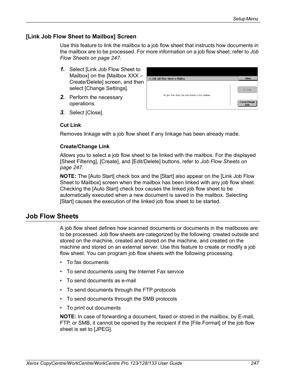 Job flow sheets | Xerox 604P18057 User Manual | Page 247 / 364