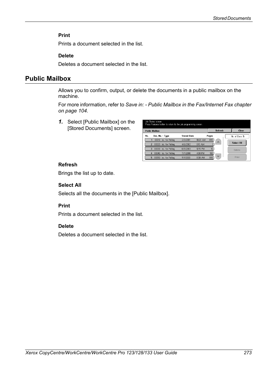 Public mailbox | Xerox 604P18057 User Manual | Page 273 / 364