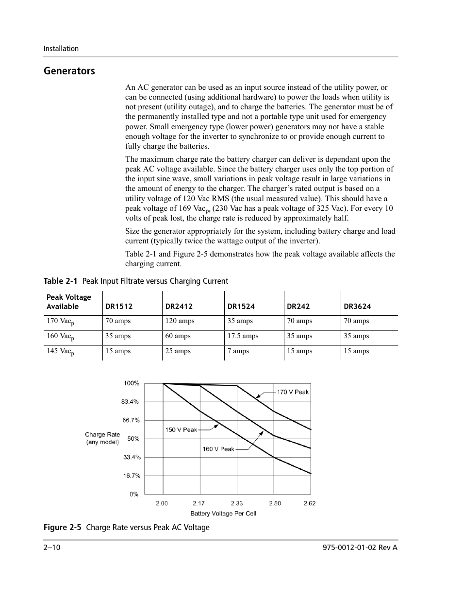 Generators | Xantrex Technology DR1524W User Manual | Page 34 / 122