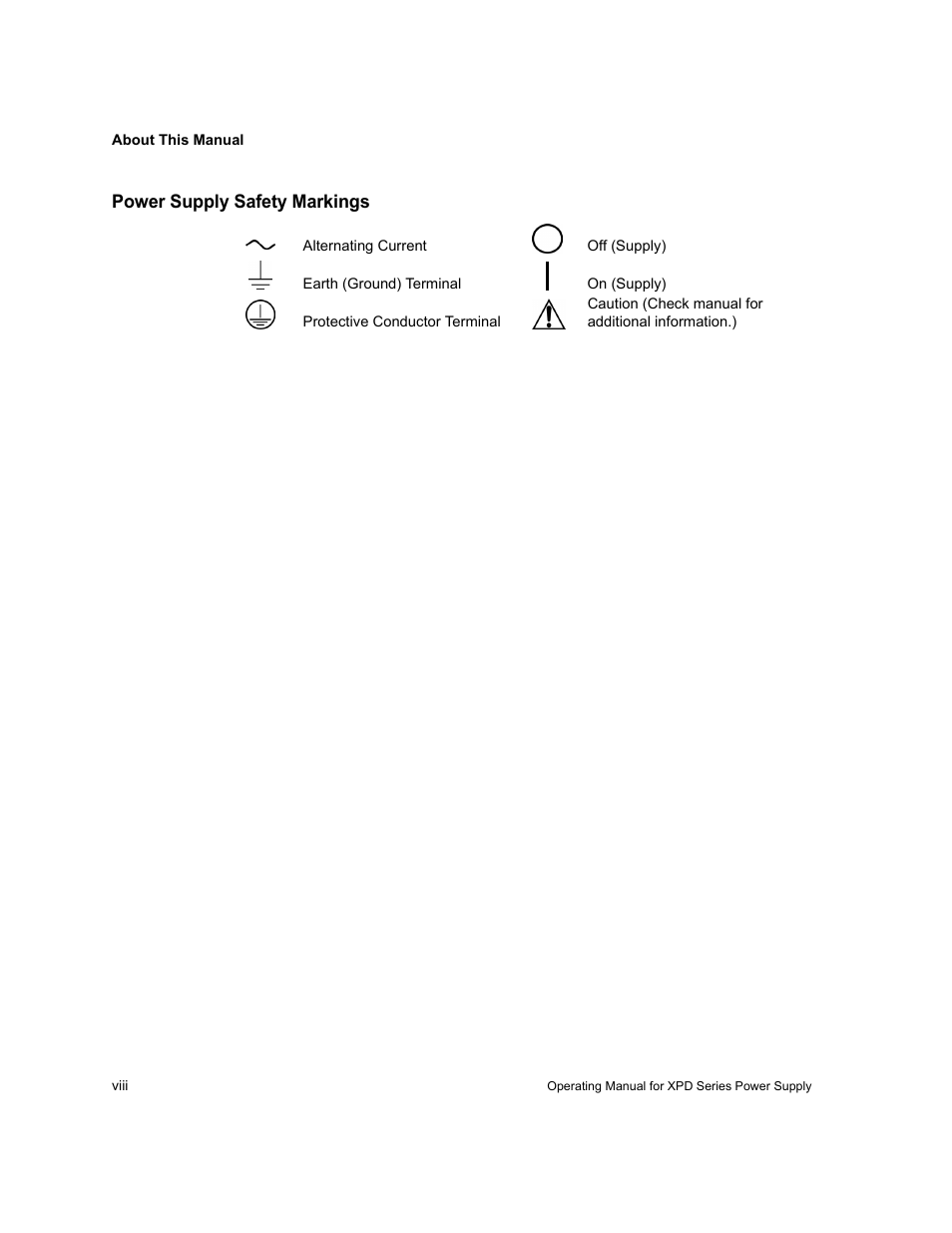 Power supply safety markings | Xantrex Technology XPD 60-9 User Manual | Page 10 / 56