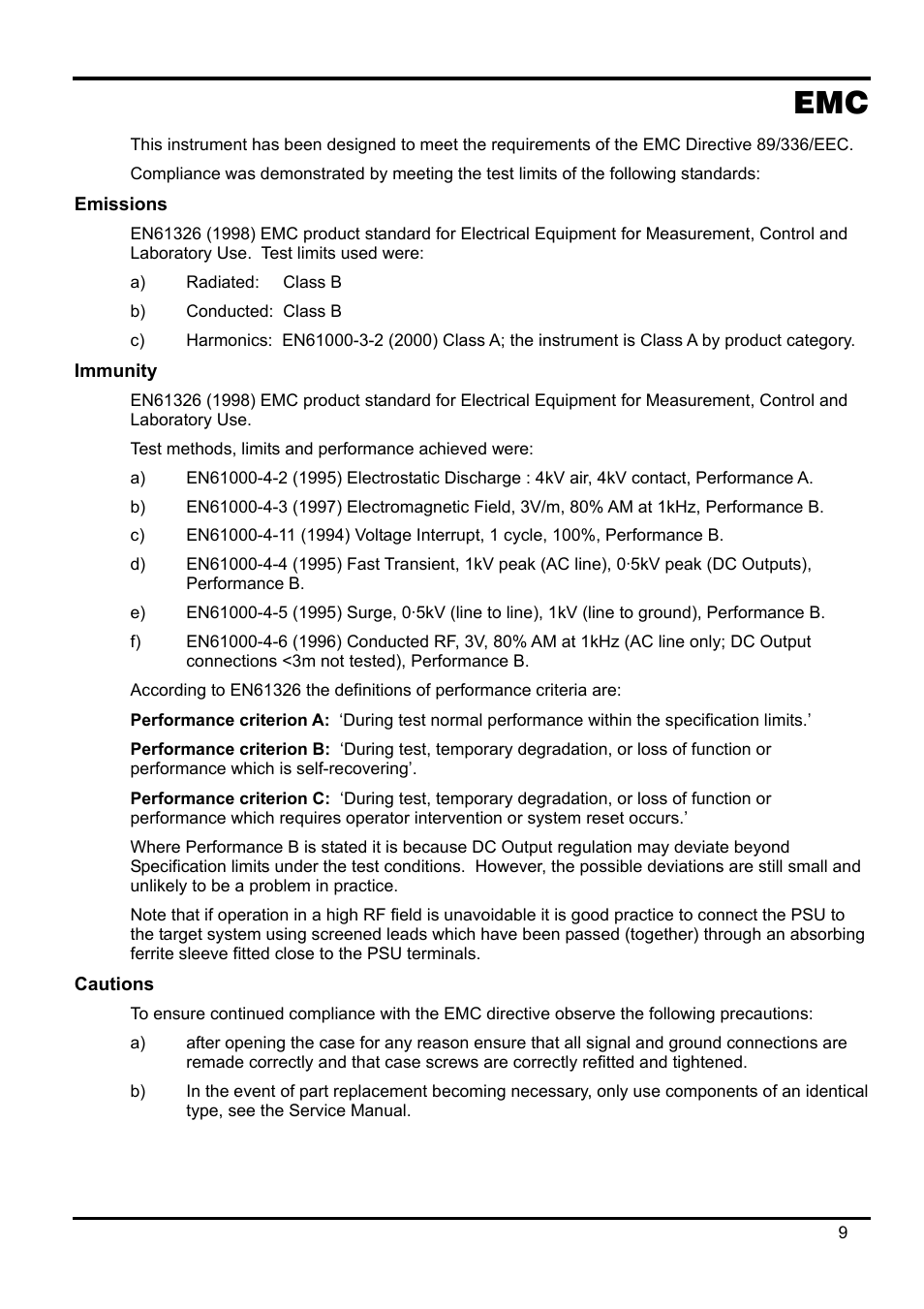 Emissions, Immunity, Cautions | Xantrex Technology XDL 35-5T User Manual | Page 10 / 180