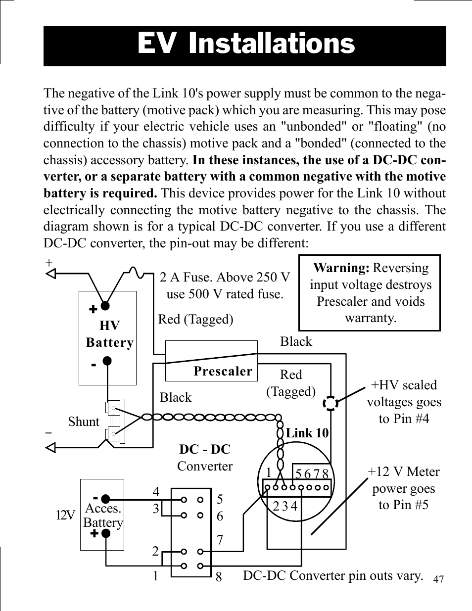 Ev installations | Xantrex Technology LINK 10 User Manual | Page 47 / 60