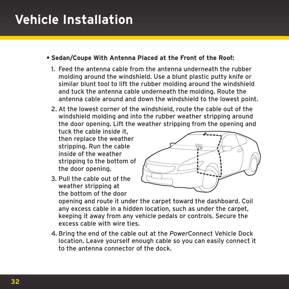 Vehicle installation | XM Satellite Radio XDNX1V1 User Manual | Page 32 / 114