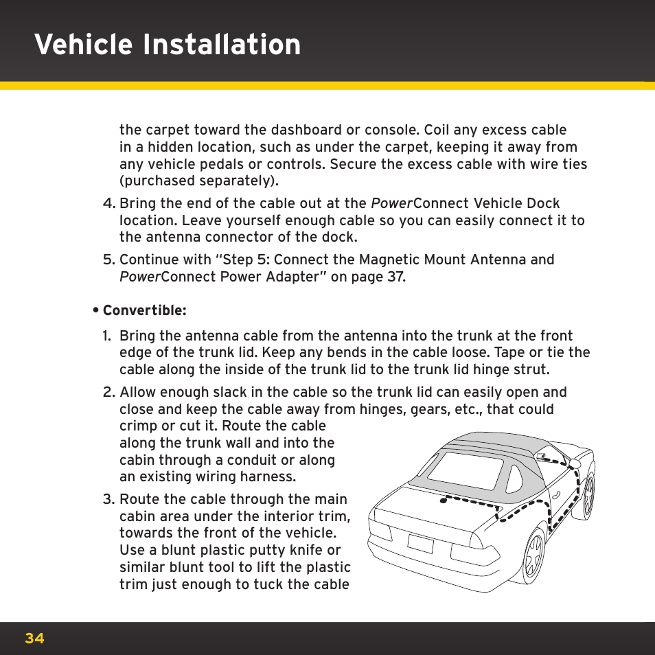 Vehicle installation | XM Satellite Radio XDNX1V1 User Manual | Page 34 / 114