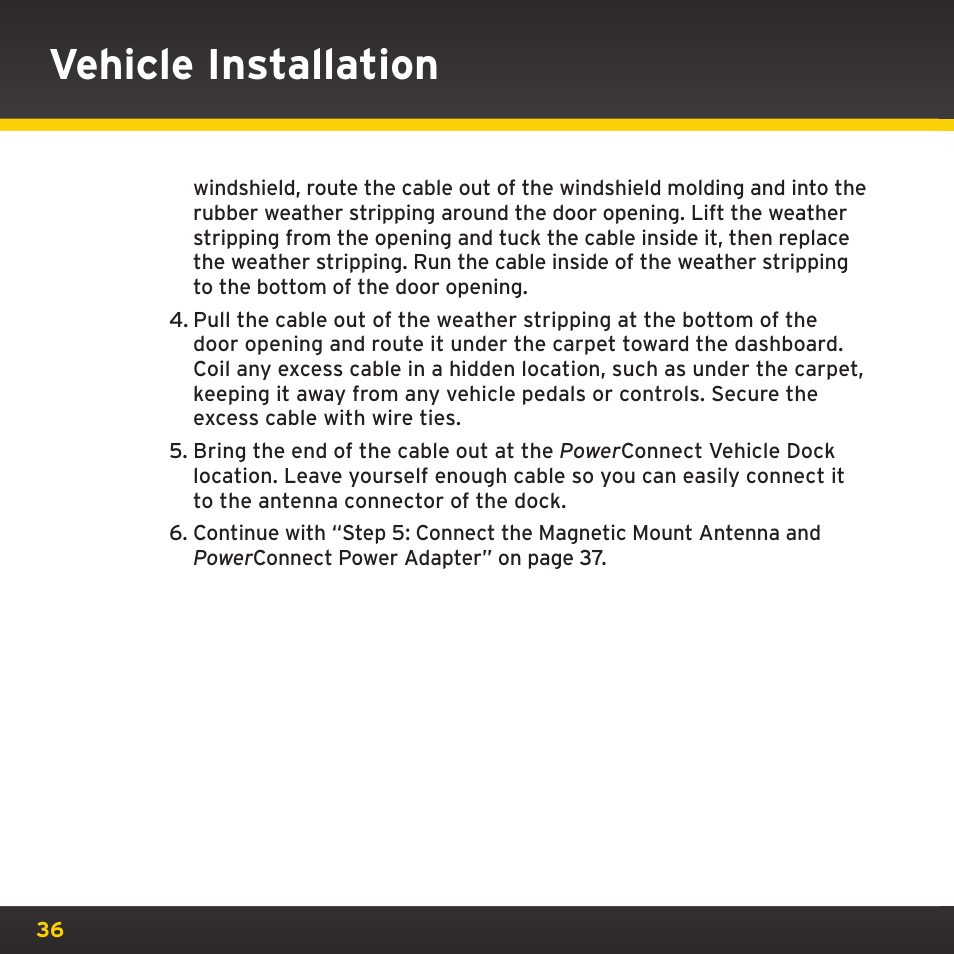 Vehicle installation | XM Satellite Radio XDNX1V1 User Manual | Page 36 / 114