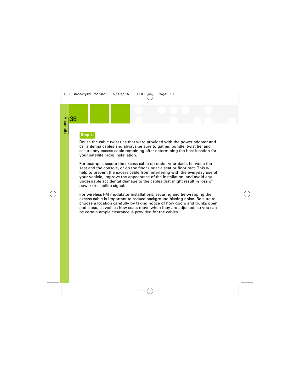 XM Satellite Radio SA10175 User Manual | Page 38 / 40