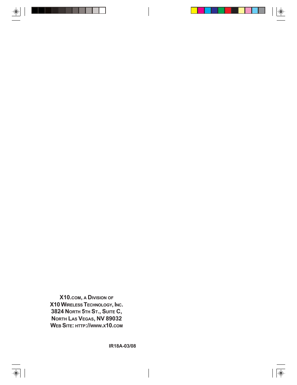 X10 Wireless Technology IR18A User Manual | Page 11 / 11
