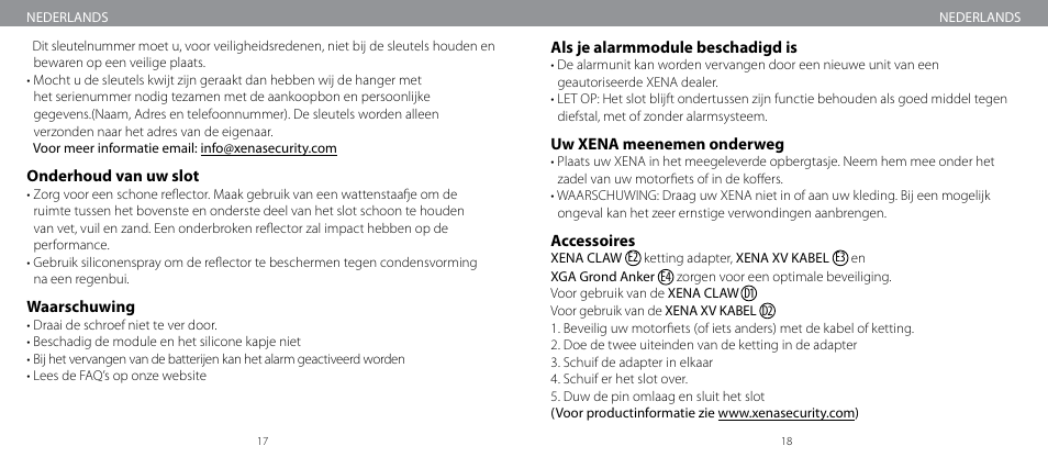 Xena Security XM User Manual | Page 10 / 33