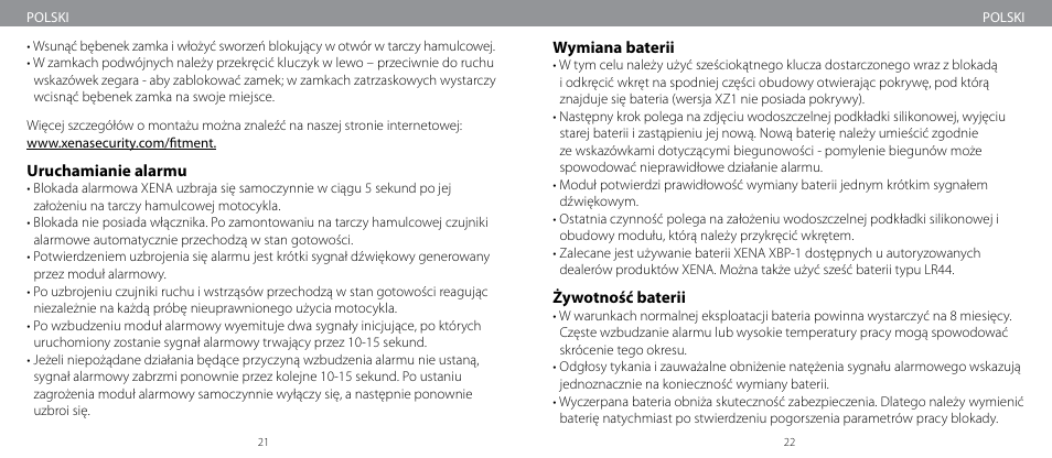 Xena Security XM User Manual | Page 12 / 33