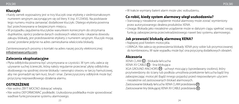 Xena Security XM User Manual | Page 13 / 33