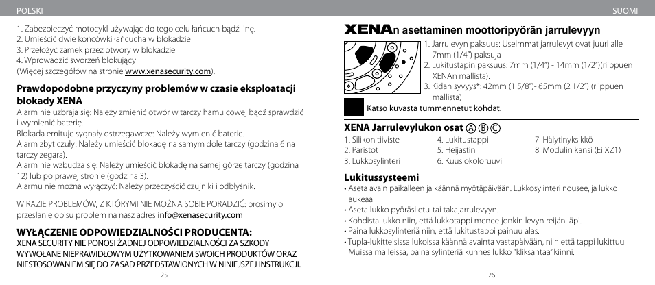 Xena Security XM User Manual | Page 14 / 33