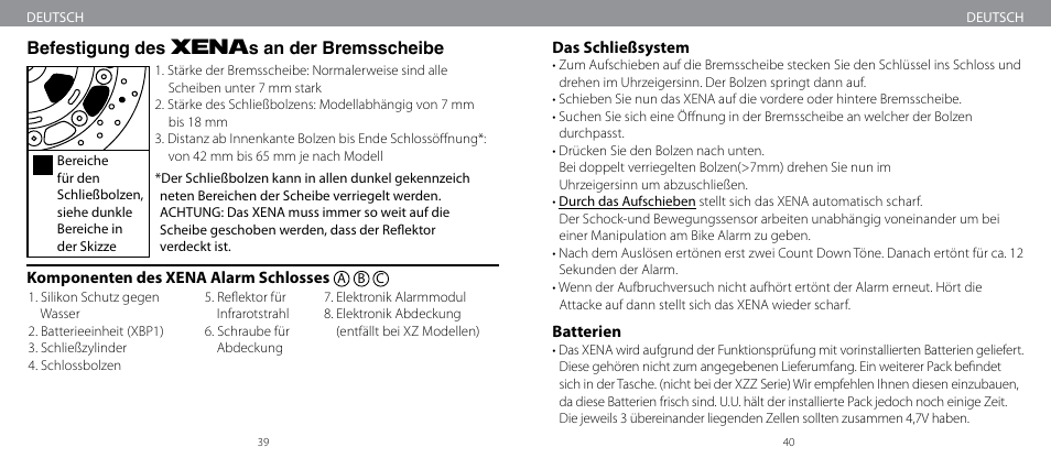 Xena Security XM User Manual | Page 21 / 33