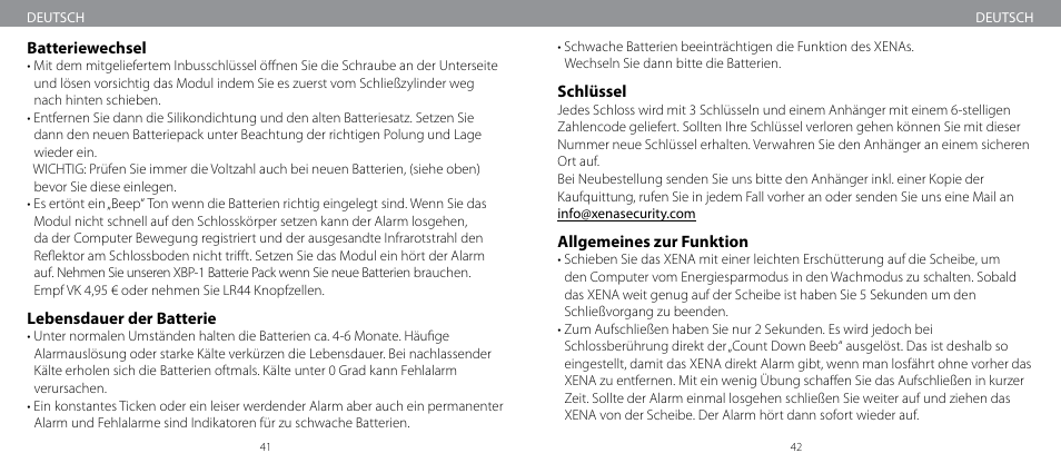 Xena Security XM User Manual | Page 22 / 33