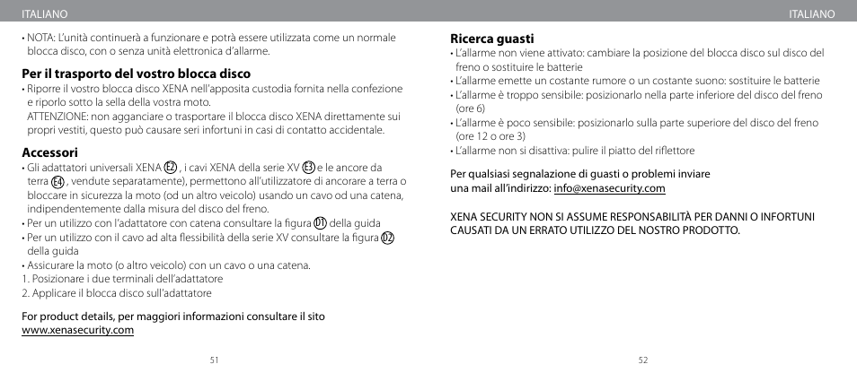Xena Security XM User Manual | Page 27 / 33