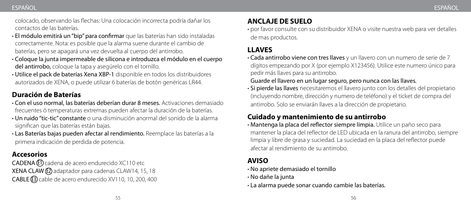 Xena Security XM User Manual | Page 29 / 33