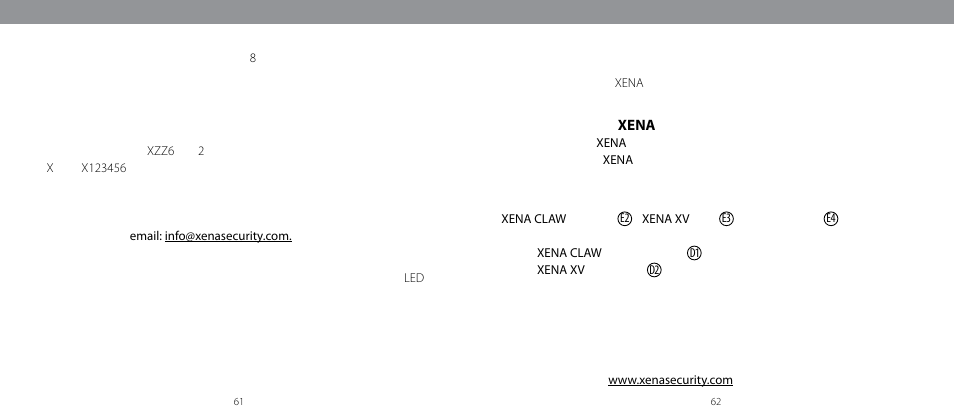 Xena Security XM User Manual | Page 32 / 33