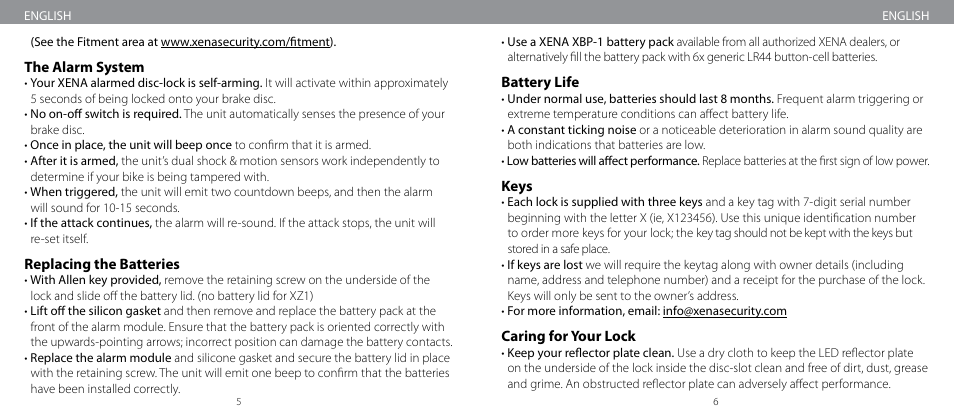 Xena Security XM User Manual | Page 4 / 33