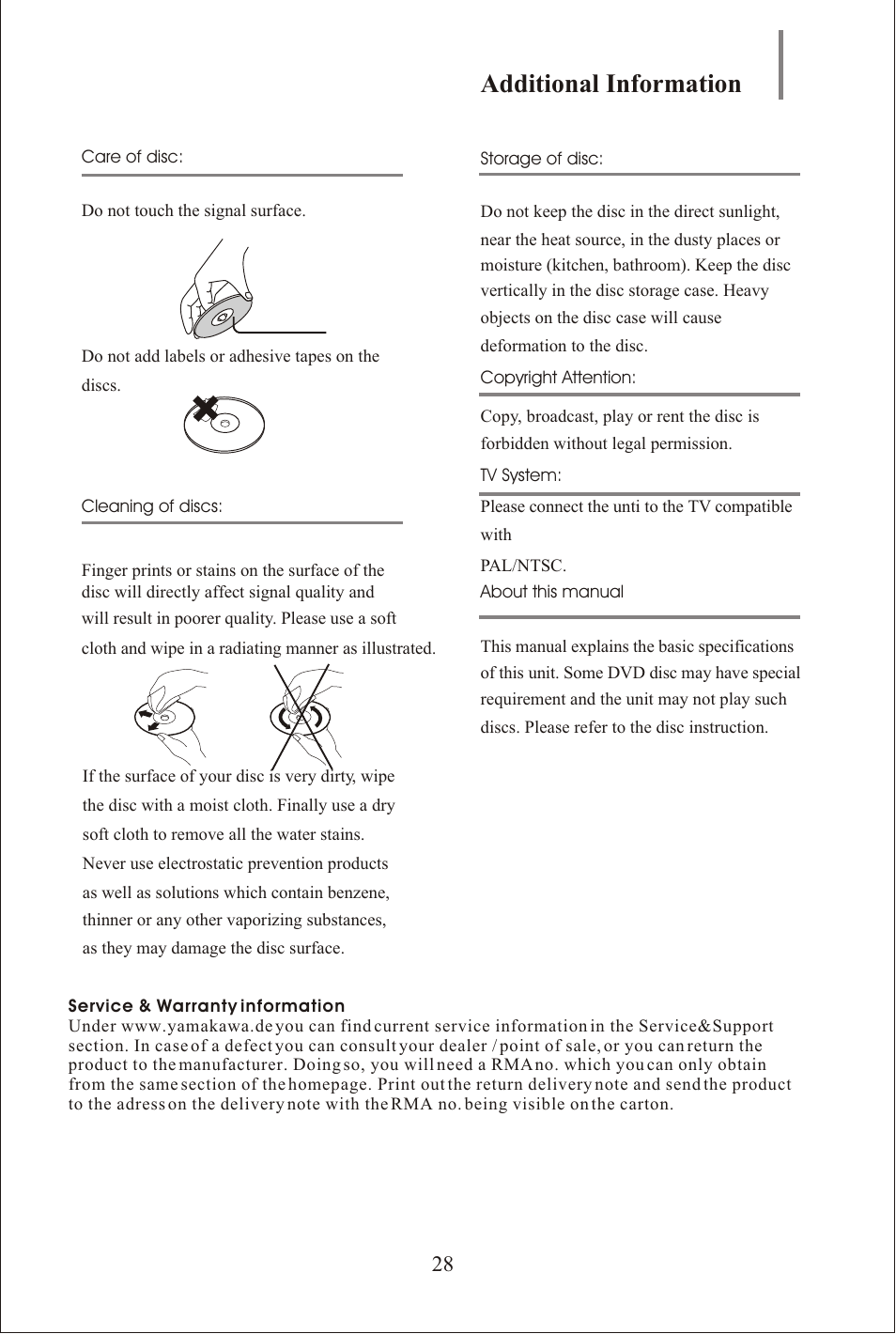 Seite29, Additional information | Yamakawa DVD-335 User Manual | Page 29 / 30