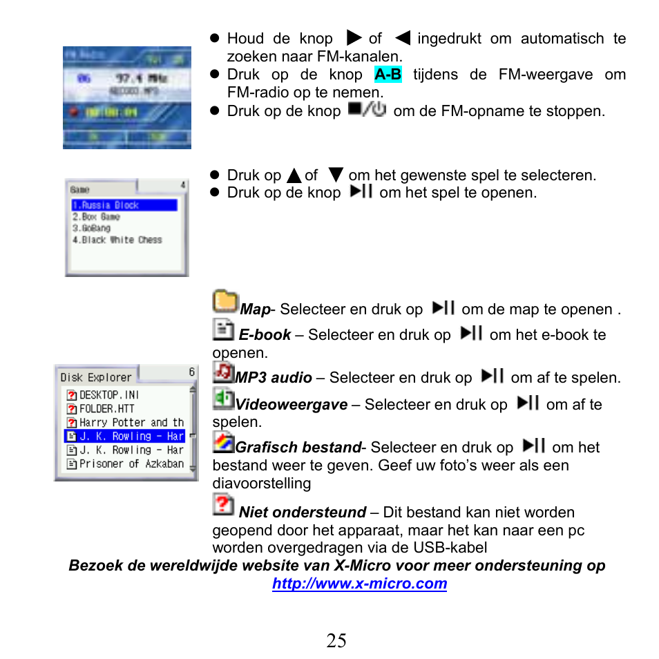 X-Micro Tech. XMP3-N20GFT 210C User Manual | Page 26 / 72