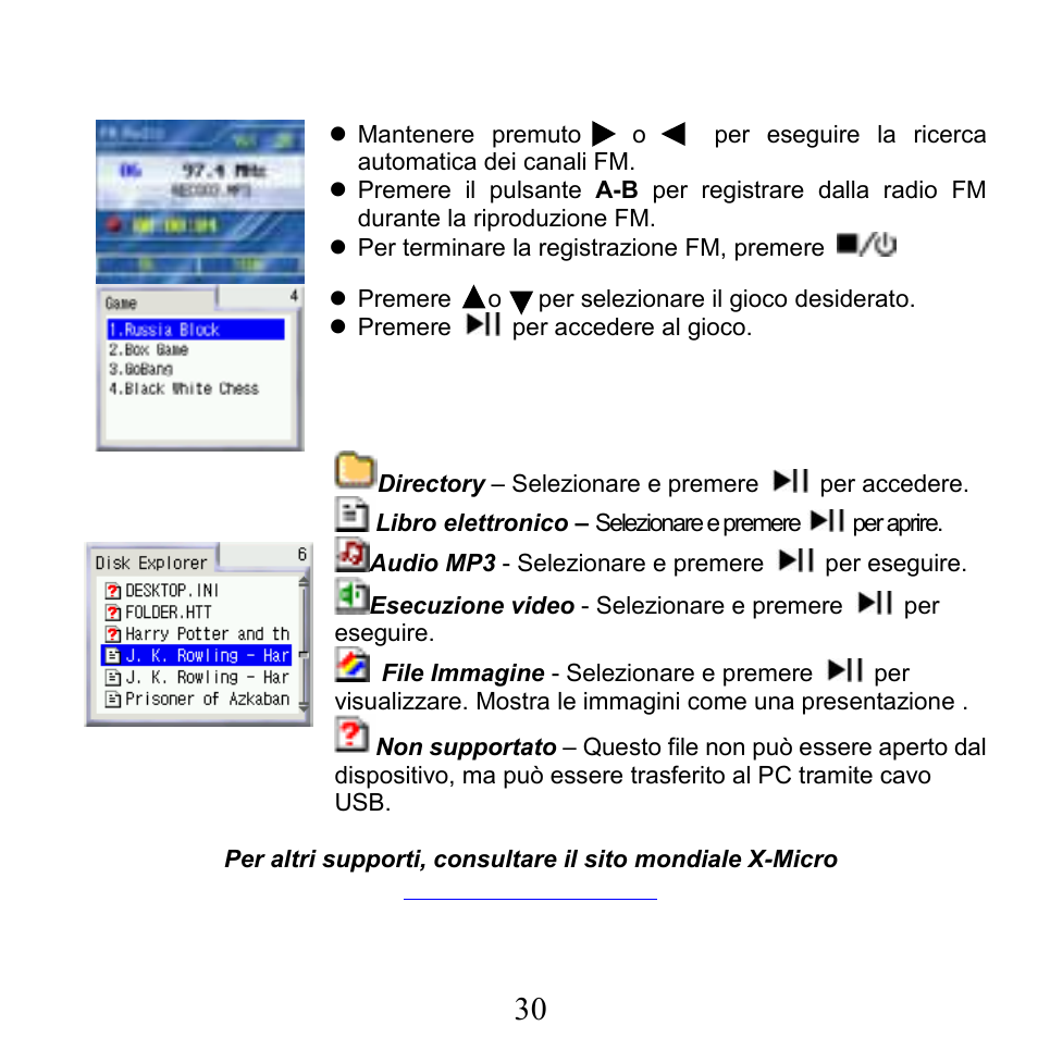X-Micro Tech. XMP3-N20GFT 210C User Manual | Page 31 / 72