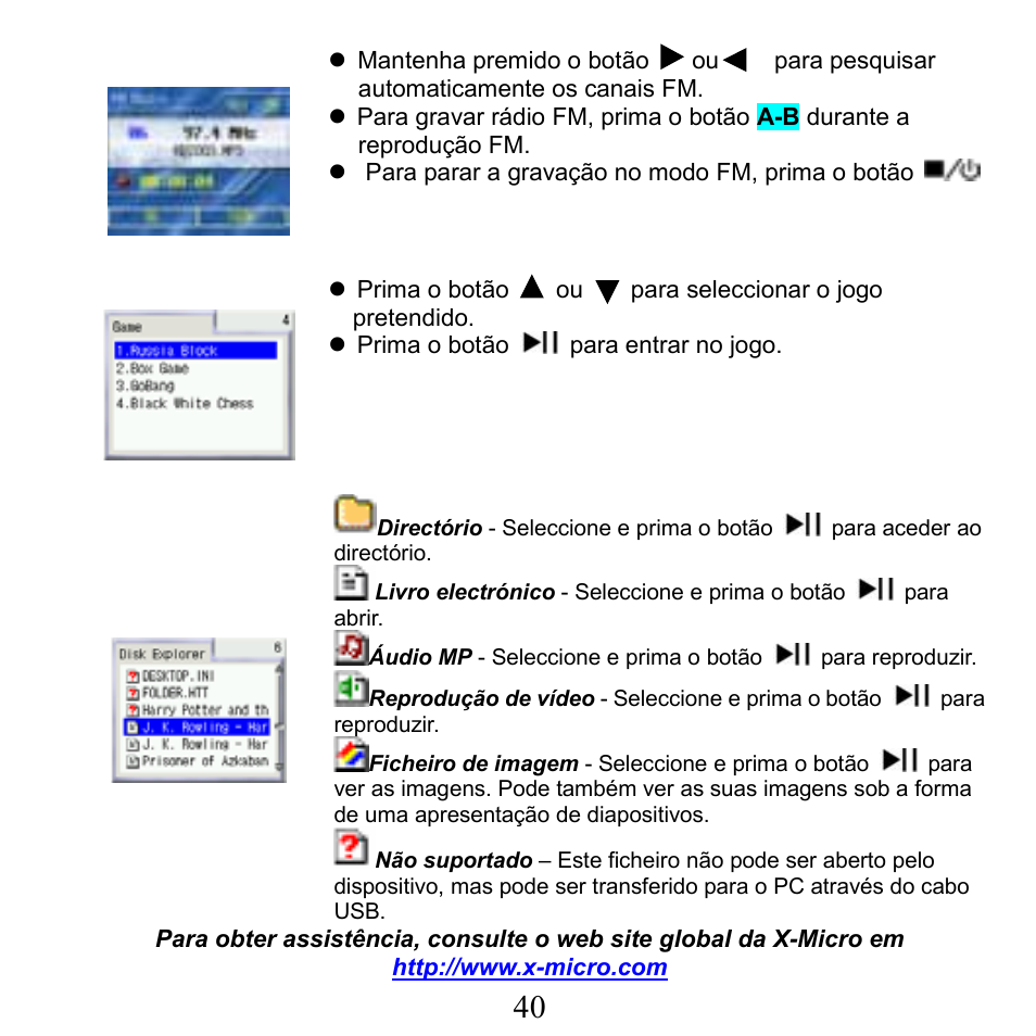 X-Micro Tech. XMP3-N20GFT 210C User Manual | Page 41 / 72