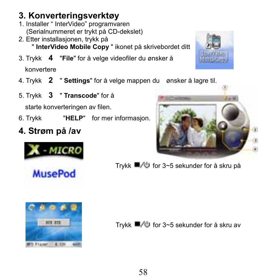 X-Micro Tech. XMP3-N20GFT 210C User Manual | Page 59 / 72