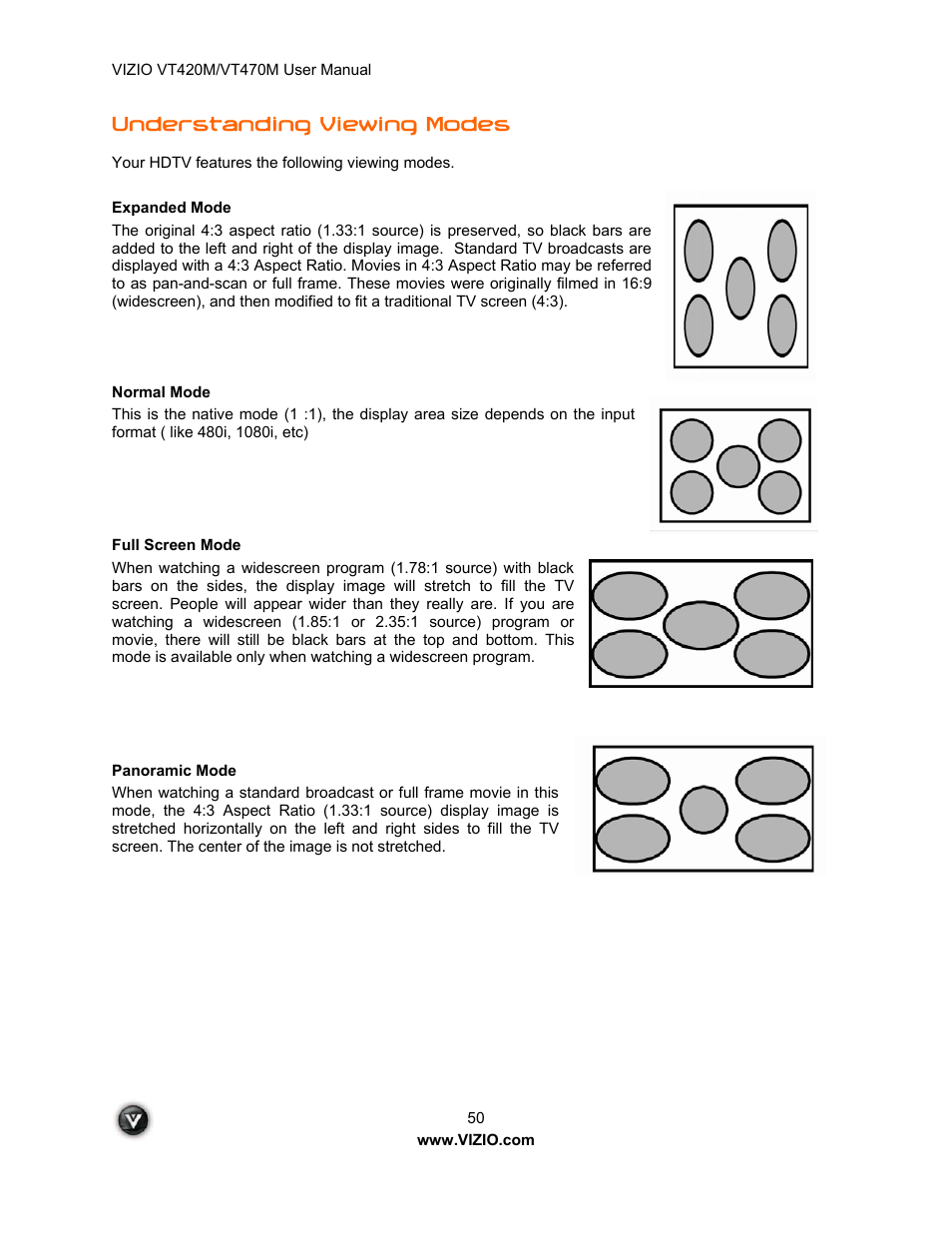 Understanding viewing modes | ZyXEL Communications VT470M User Manual | Page 50 / 63