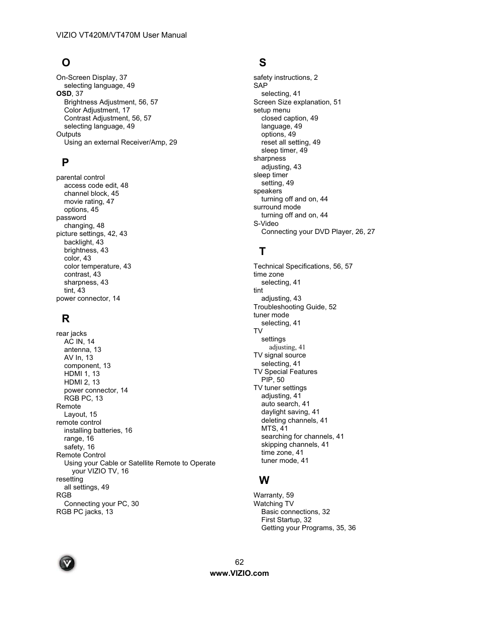 ZyXEL Communications VT470M User Manual | Page 62 / 63