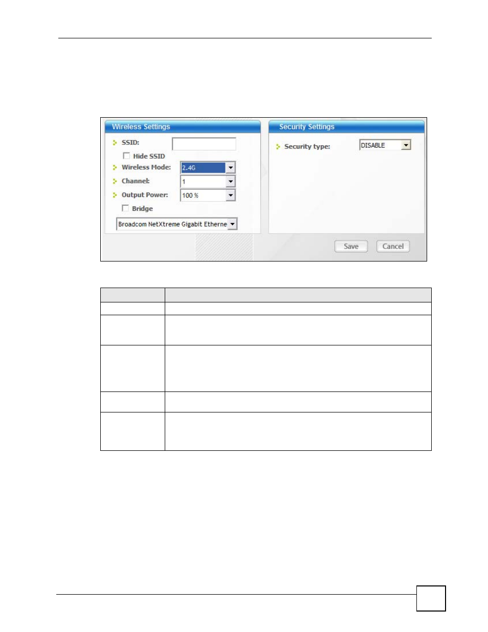 4 the configuration screen, 69 5.4 the configuration screen | ZyXEL Communications SMG-700 User Manual | Page 69 / 140