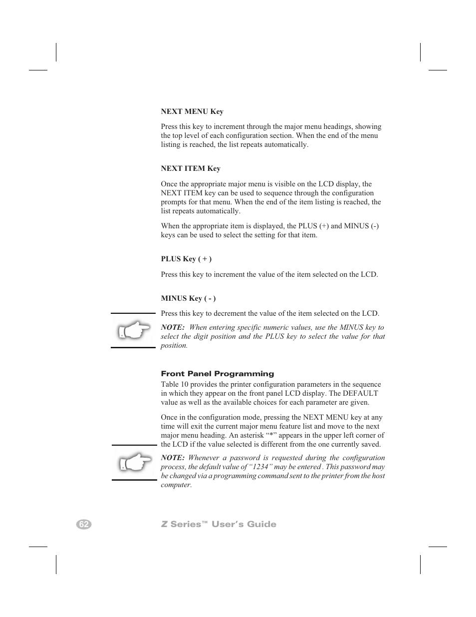 Zebra Technologies Zebra Z4000 User Manual | Page 70 / 98