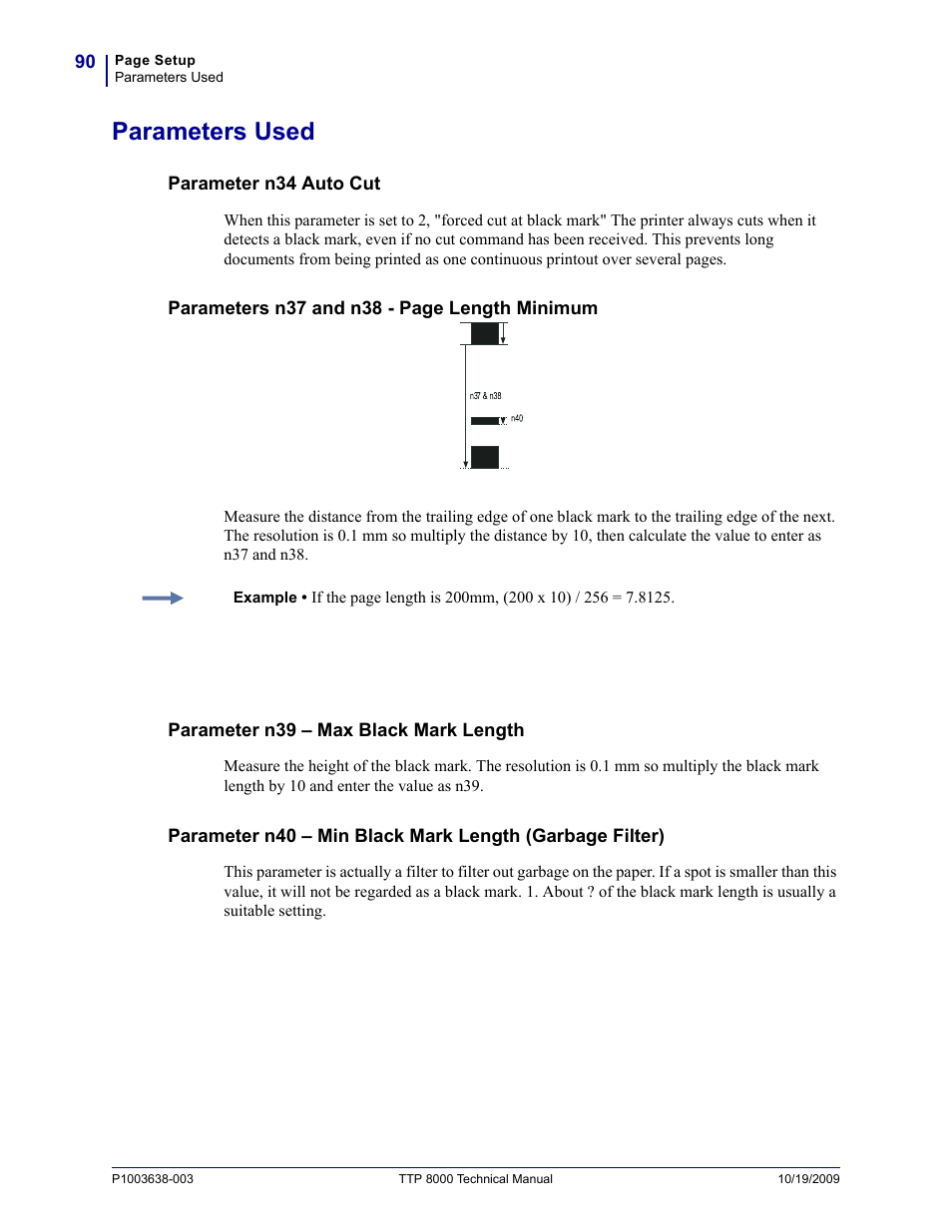 Parameters used | Zebra Technologies TTP 8000 User Manual | Page 90 / 132