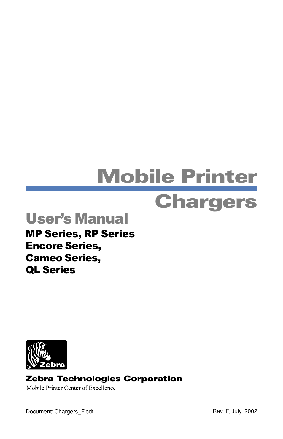 Zebra Technologies RP User Manual | 22 pages