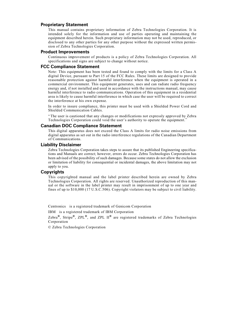 Zebra Technologies S-300 User Manual | Page 2 / 80