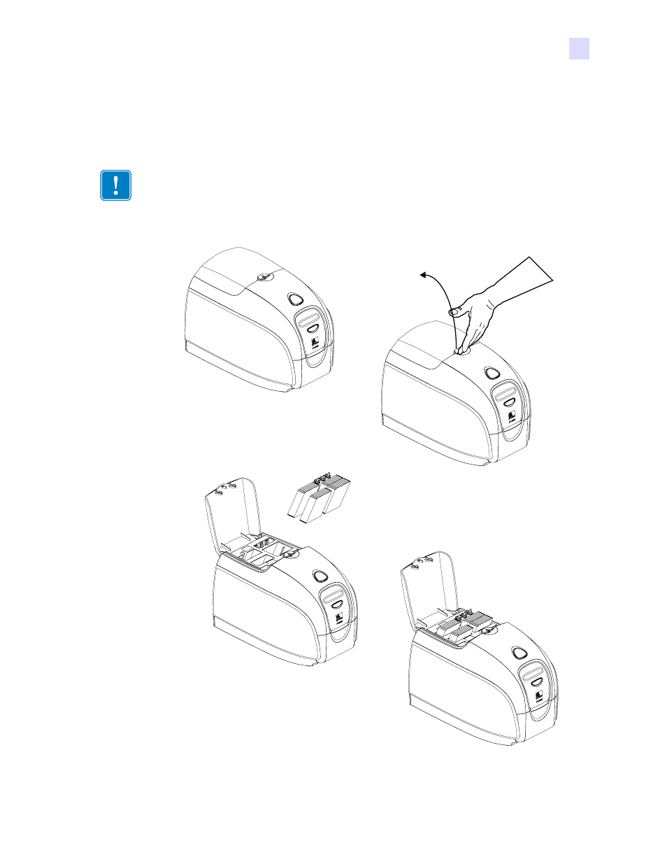 Storing extra cards and cleaning rollers | Zebra Technologies P100iTM User Manual | Page 39 / 76