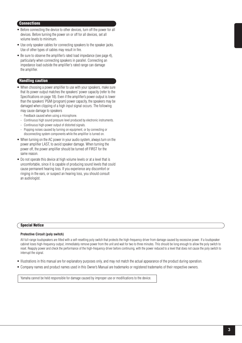 Yamaha BR15M User Manual | Page 3 / 7