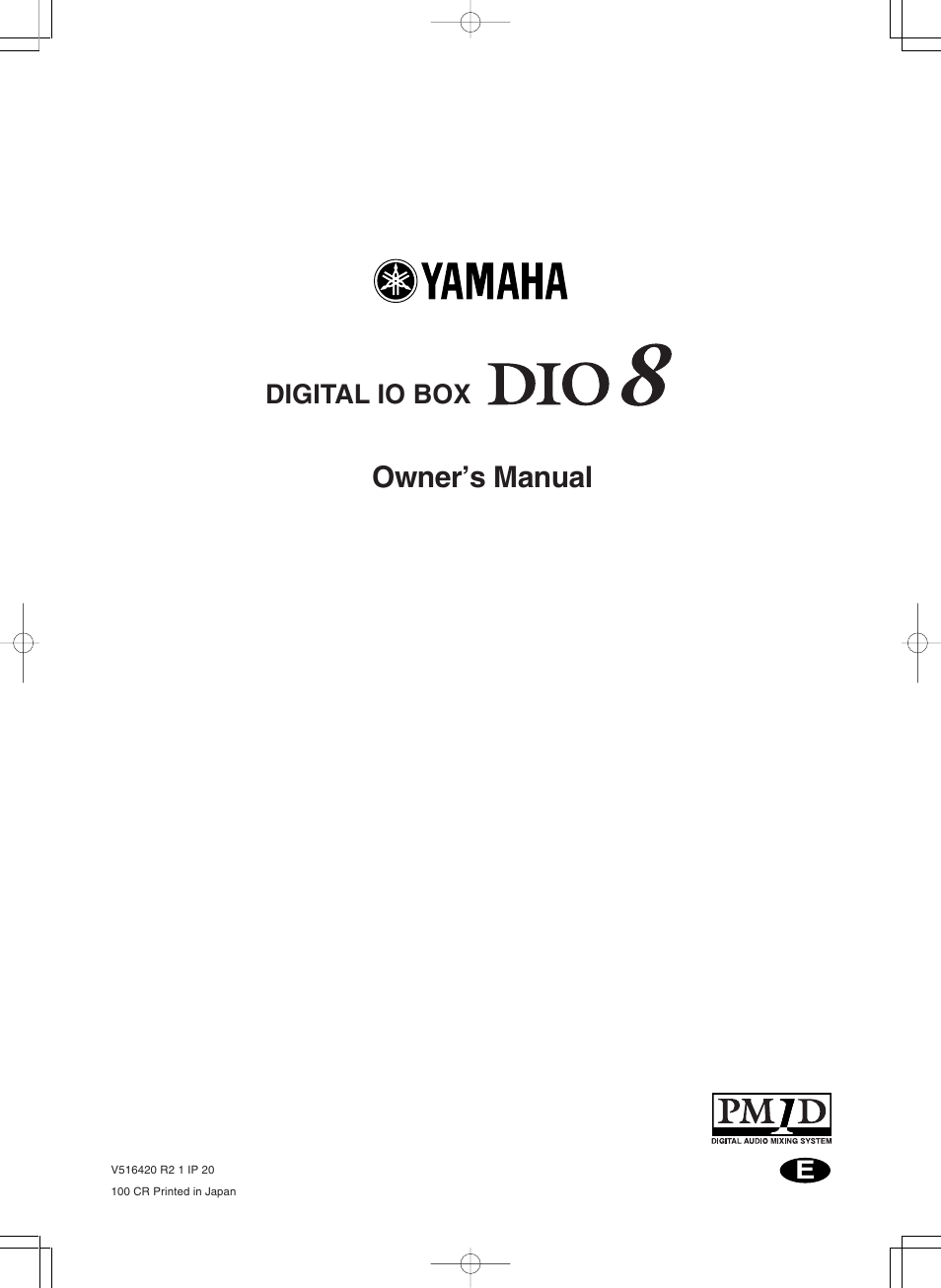 Yamaha DIO8 User Manual | 9 pages