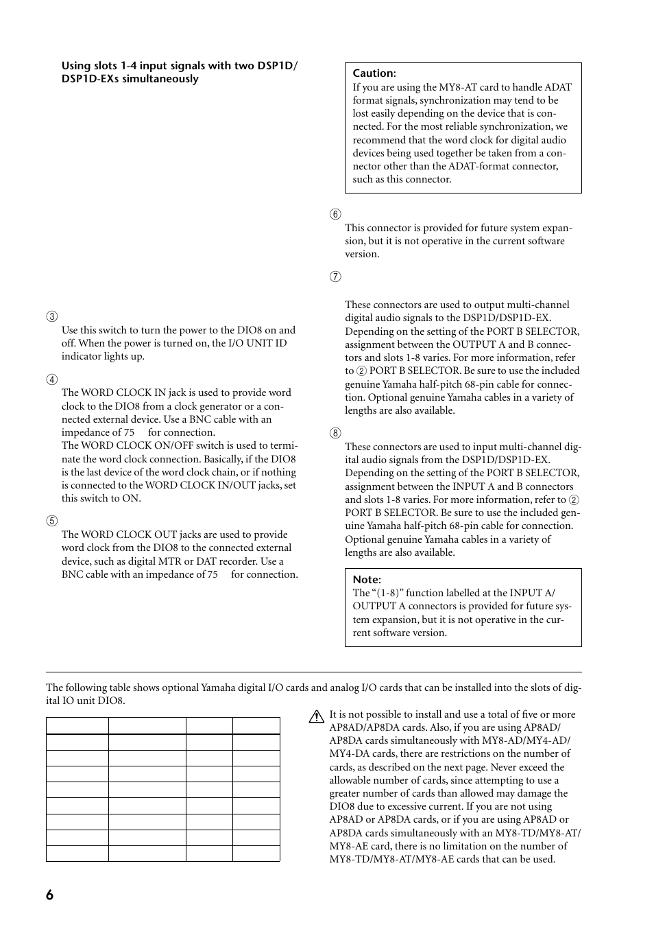 Yamaha DIO8 User Manual | Page 6 / 9