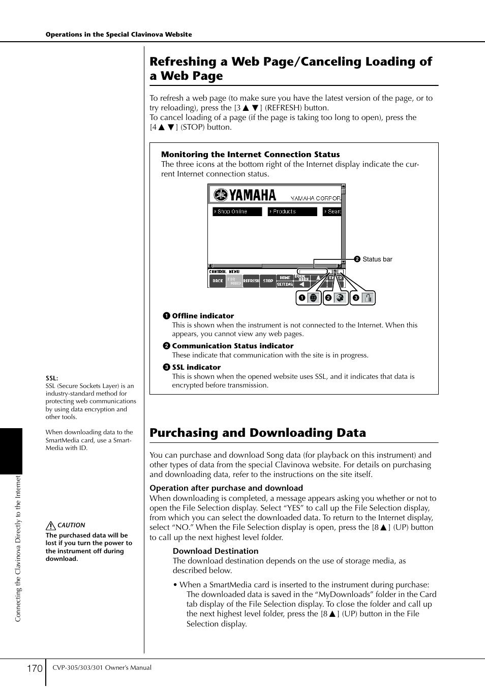 Purchasing and downloading data | Yamaha 303 User Manual | Page 170 / 220