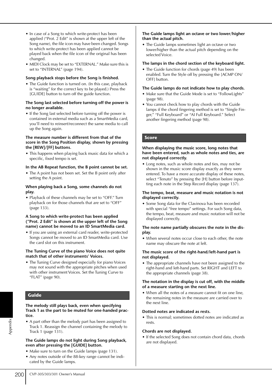 Yamaha 303 User Manual | Page 200 / 220