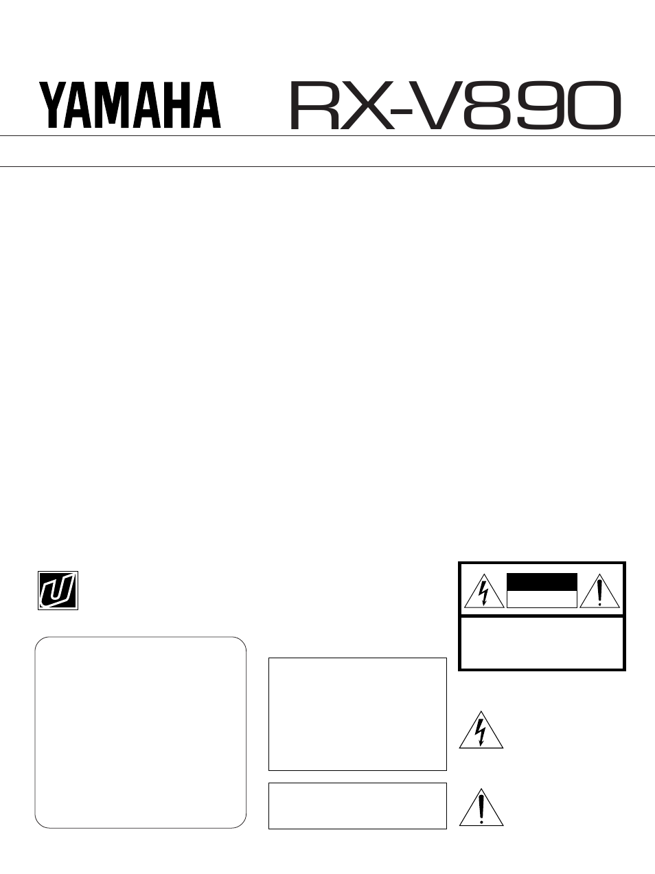 Yamaha RX-V890 User Manual | 39 pages