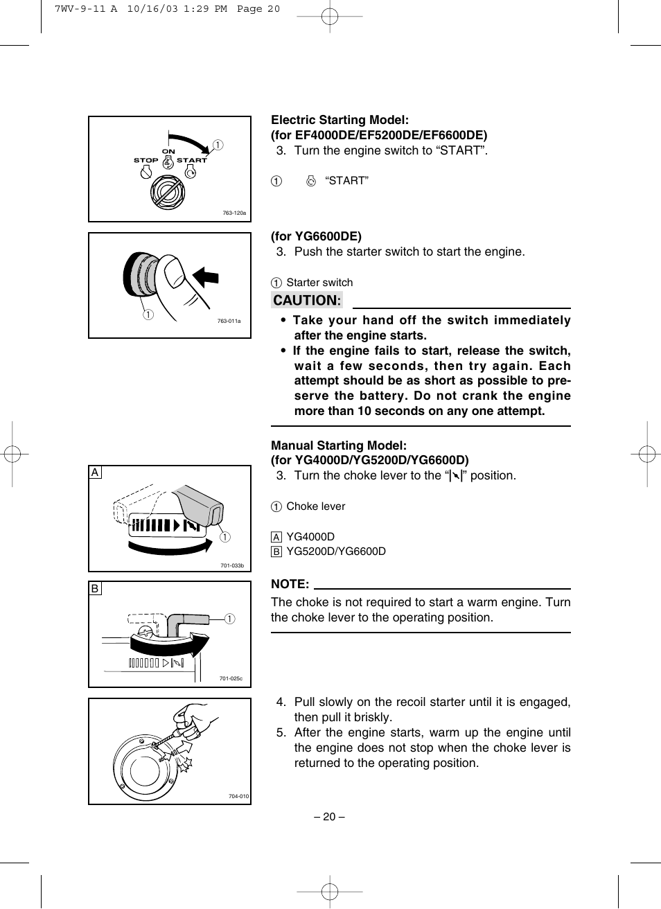 Yamaha EF4000DE User Manual | Page 25 / 62