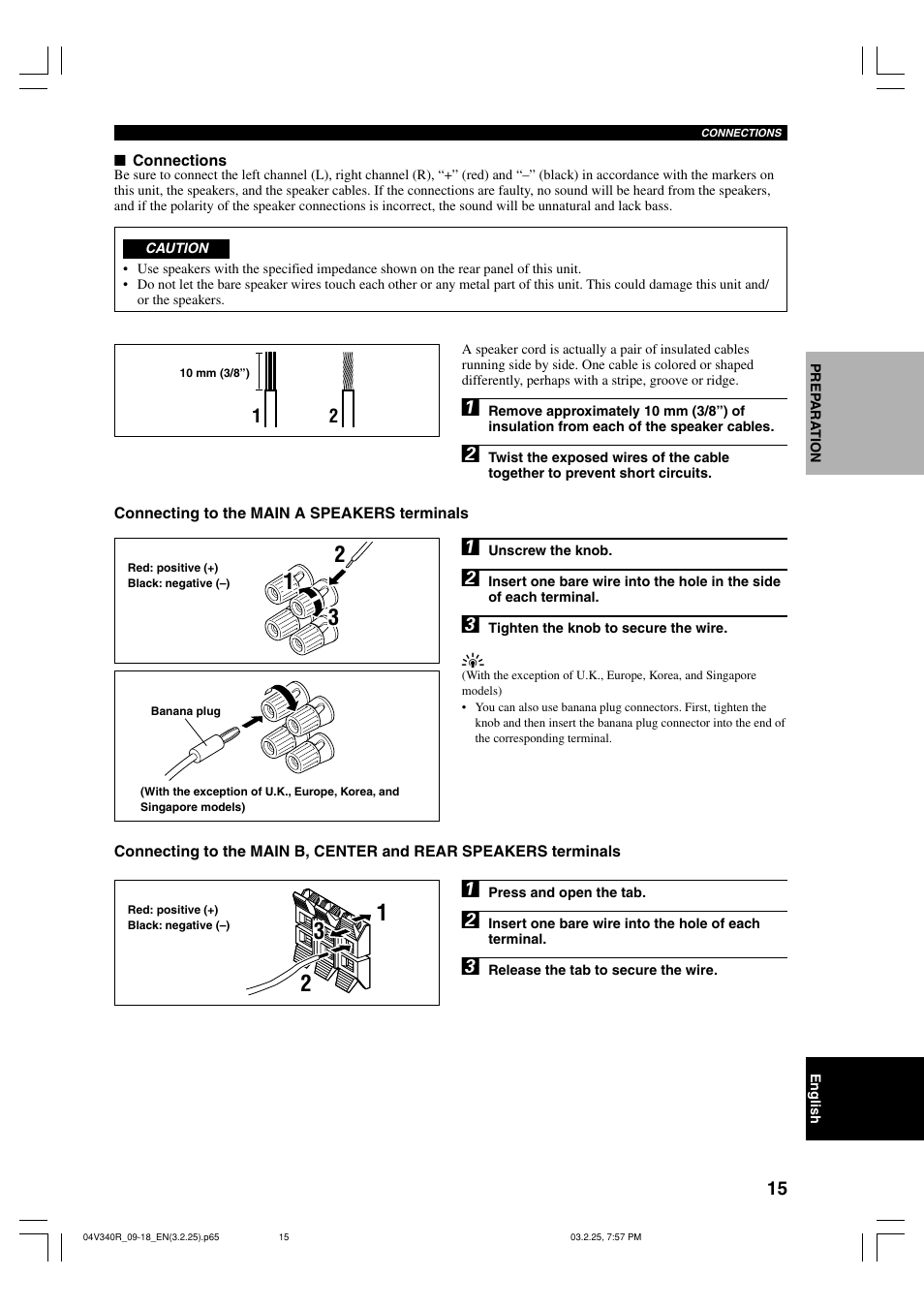 Yamaha RX-V340 User Manual | Page 17 / 60