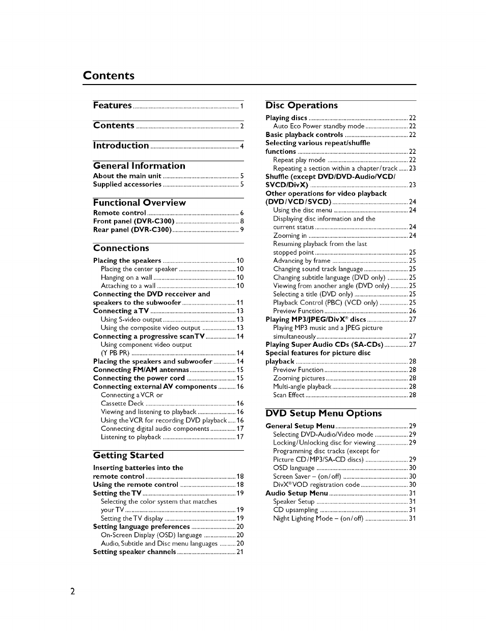 Yamaha CINEMASTATION NX-C300 User Manual | Page 6 / 53