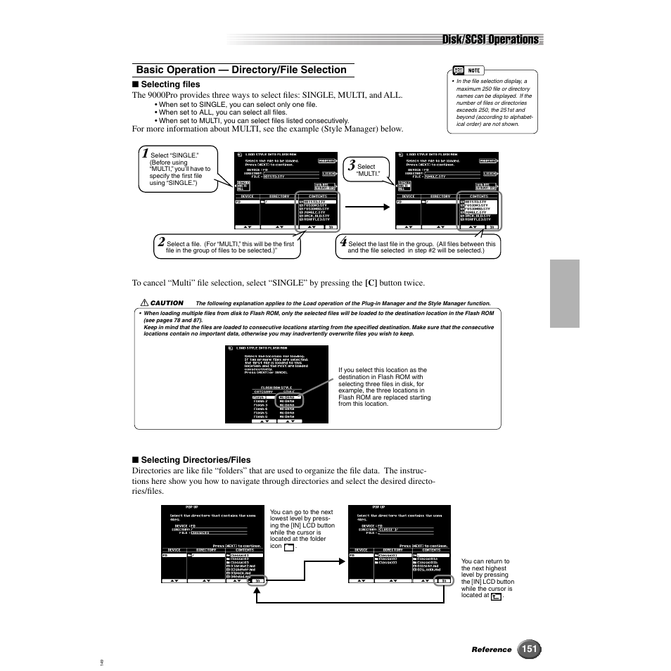 Disk/scsi operations | Yamaha 9000 Pro User Manual | Page 151 / 250