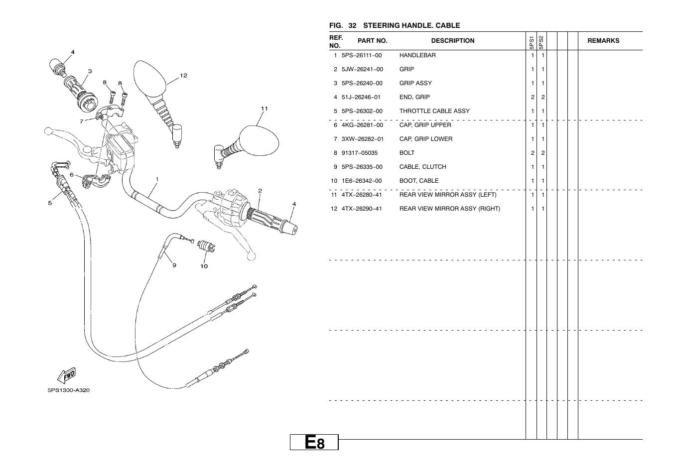 Steering handle. cable | Yamaha TDM900P User Manual | Page 55 / 79