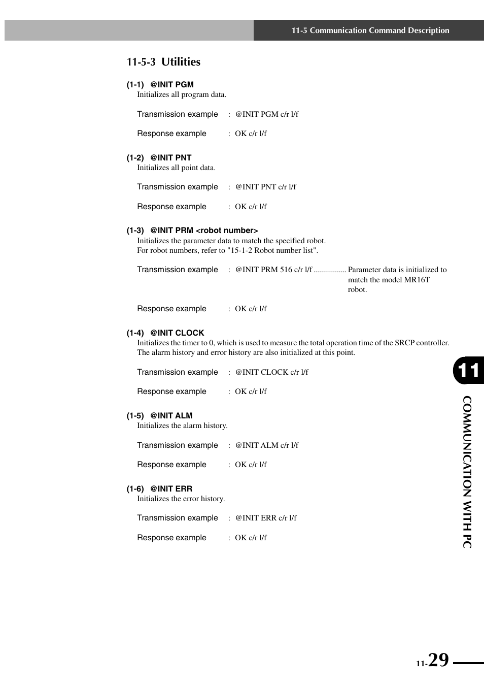 5-3 utilities, Communica tion with pc 11-5-3 utilities | Yamaha SRCP User Manual | Page 205 / 246