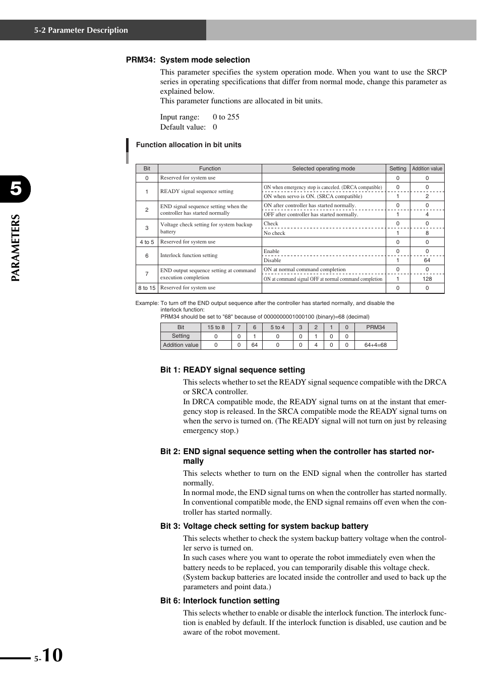 Pa rameters | Yamaha SRCP User Manual | Page 68 / 246