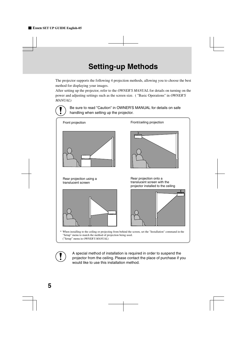 Setting-up methods | Yamaha LPX-500 User Manual | Page 74 / 80
